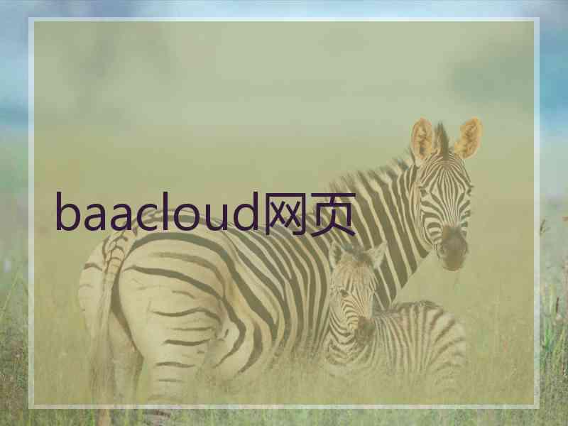 baacloud网页